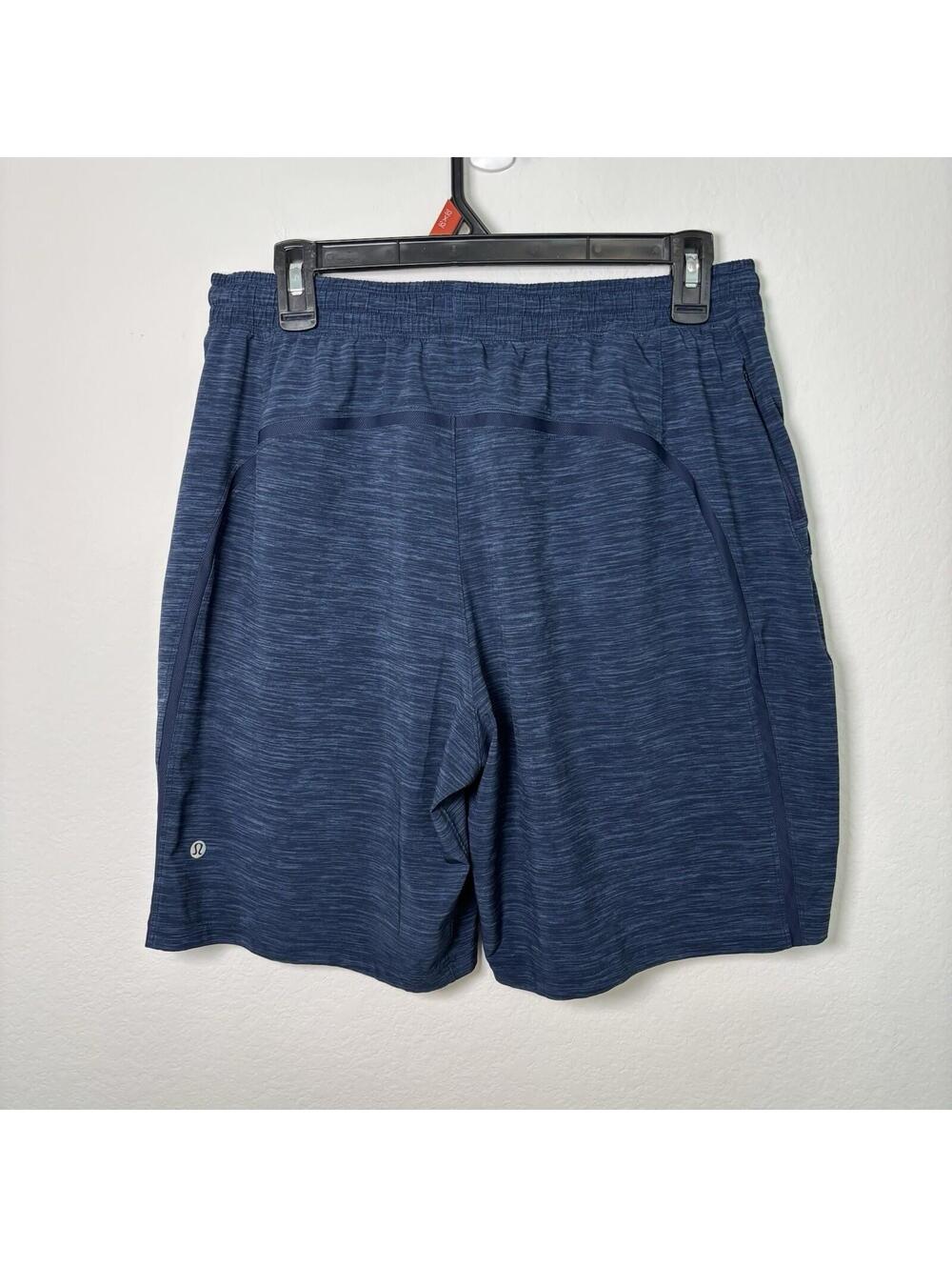 Lululemon Men's Pace Breaker Size Large Shorts Linerless 9" Heathered Blue EUC - Picture 2 of 6